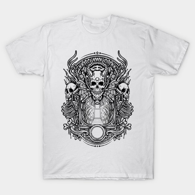 Skull spider T-Shirt by vhiente